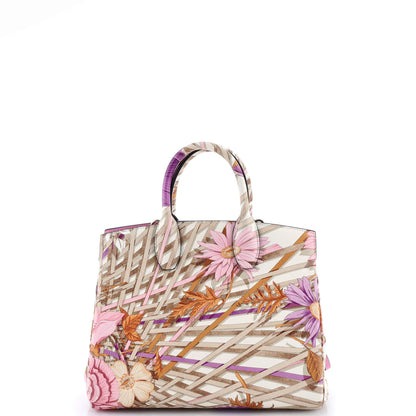 Salvatore Ferragamo Studio Satchel Printed Leather Small