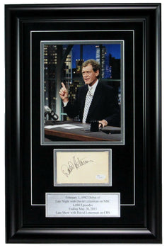 David Letterman Late Night Signed/Auto Index Card