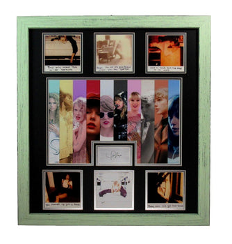 Taylor Swift Laser Engraved Signature Photo Collage Framed 194633
