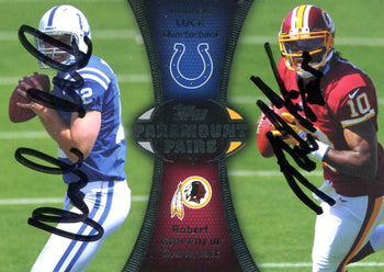 Andrew Luck & Robert Griffin Iii Autographed 2012 Topps Card