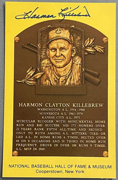 Copy Of Harmon Killebrew Autographed Hall Of Fame Plaque