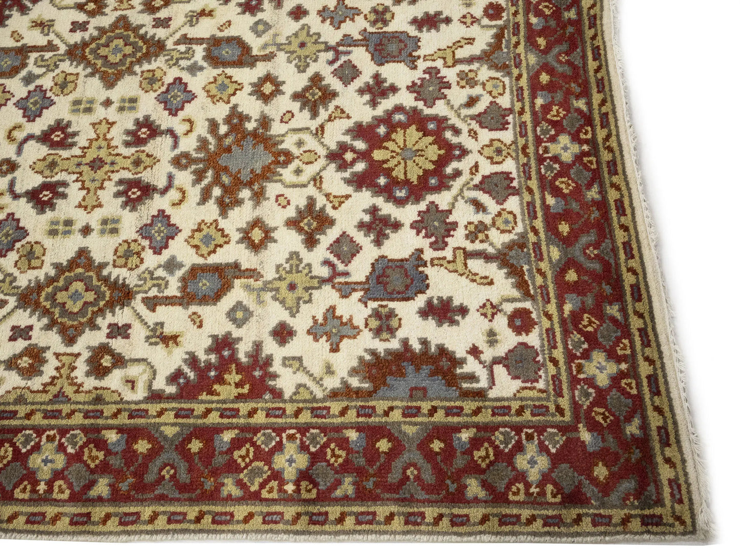 Cream Oushak Chobi Oriental Rug Handmade Large Floral Room Dcor Carpet 4X6 ft