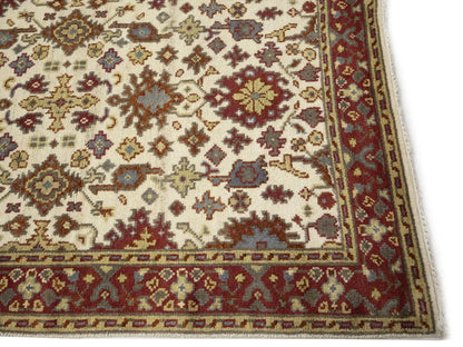 Cream Oushak Chobi Oriental Rug Handmade Large Floral Room Dcor Carpet 4X6 ft