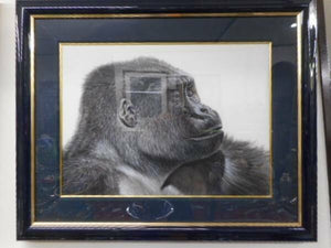 Charles Lynn Bragg - Gorilla Unique Original Acrylic Painting Signed Framed
