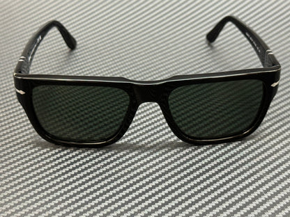 PERSOL PO3348S 95 31 Black Green Unisex 55 mm Sunglasses