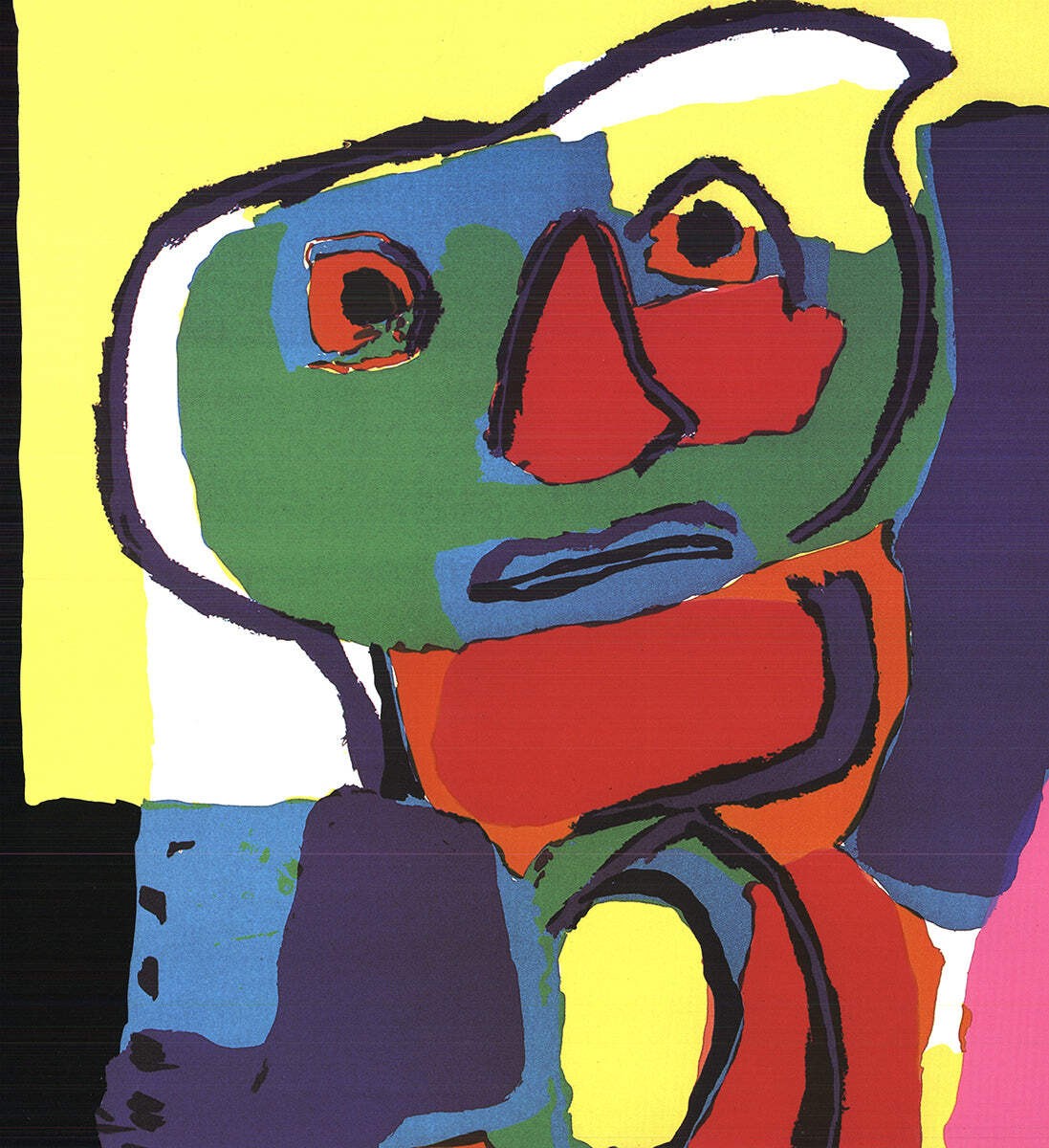 KAREL APPEL Expressionism Poster 1986 25.75" x 35