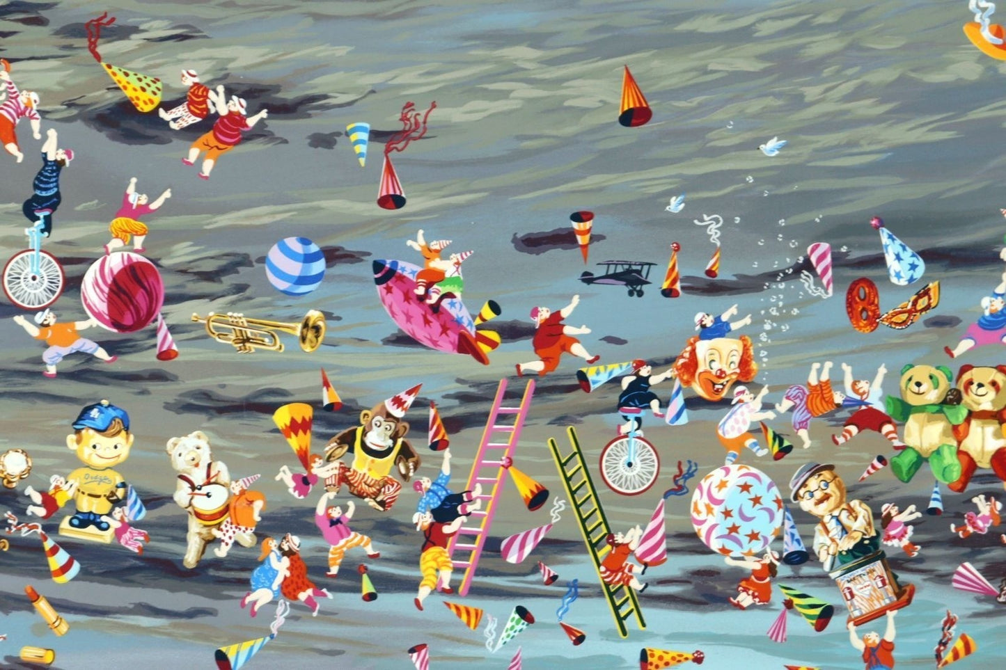 Hiro Yamagata "Toy Story" Hand Signed Silkscreen Print W/ Frame 56X71Cm