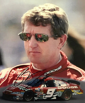 Bill Elliott Autographed 8X10 Racing Photo