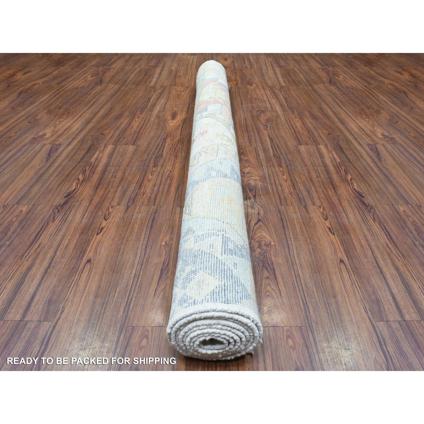 6'1"X8'8" Colorful Hand Knotted Anatolian Village Inspired Wool Rug