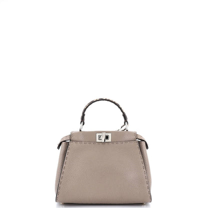 Fendi Selleria Peekaboo Bag Leather With Python Mini