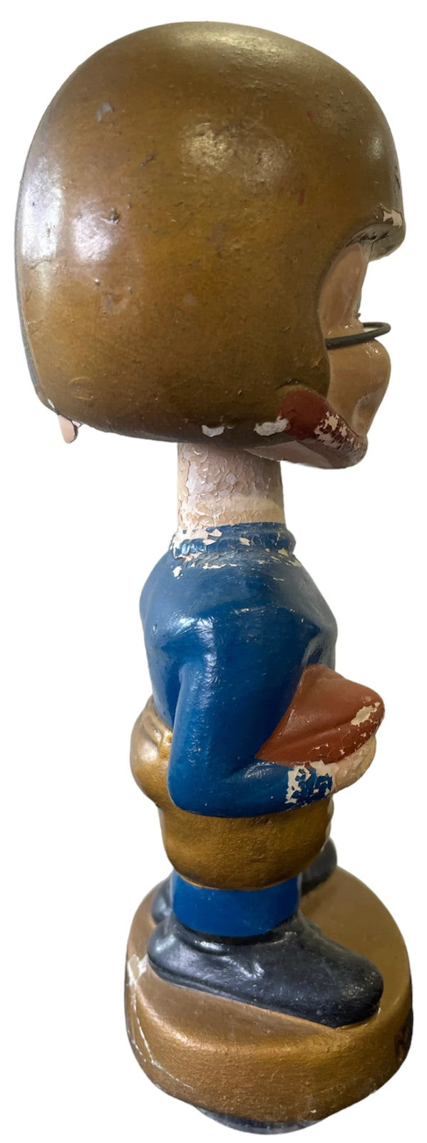 1960'S Notre Dame Mascot Vintage Bobble Head Nodder Gold Base