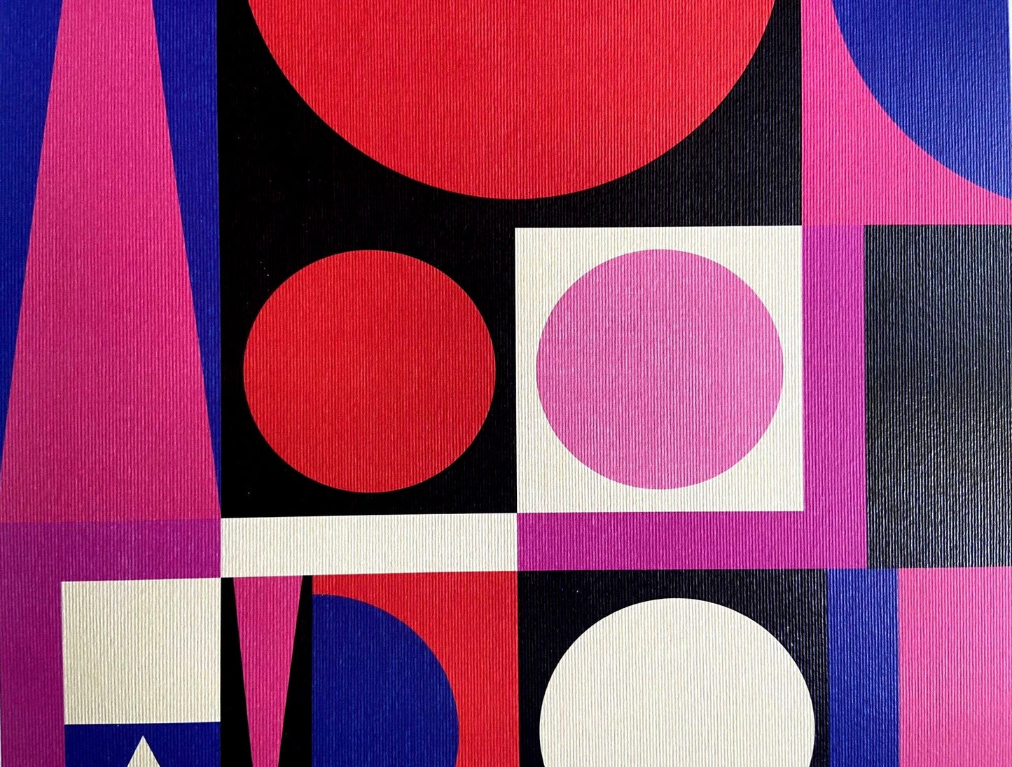 Auguste Herbin Lithograph Coa Signature And Stamp (Victor Vasarely)