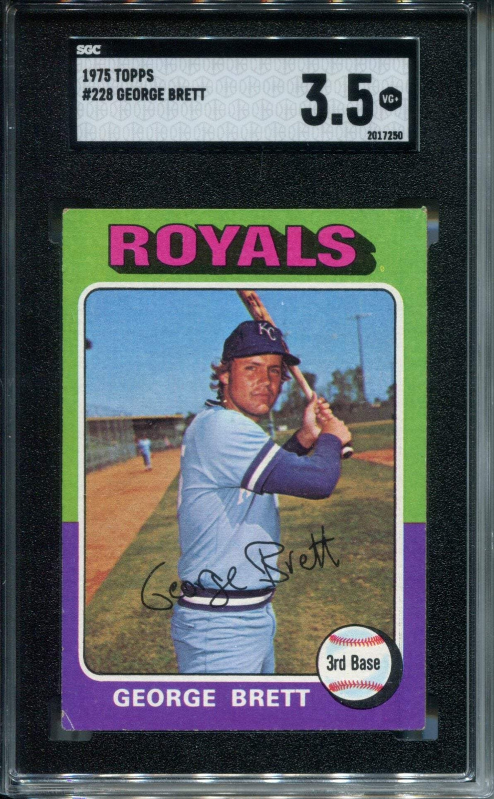 George Brett 1975 Topps #228 Sgc 3.5