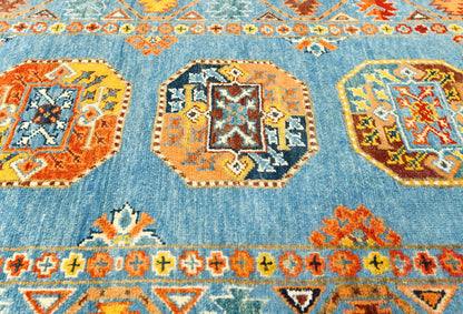 Hand-Knotted Kazak Runner Rug 2'11X9'2 Ft