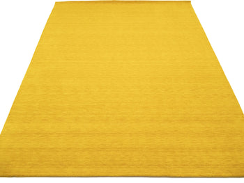 Solid Design Hand-Loomed 9X12 Gabbeh Wool Rug