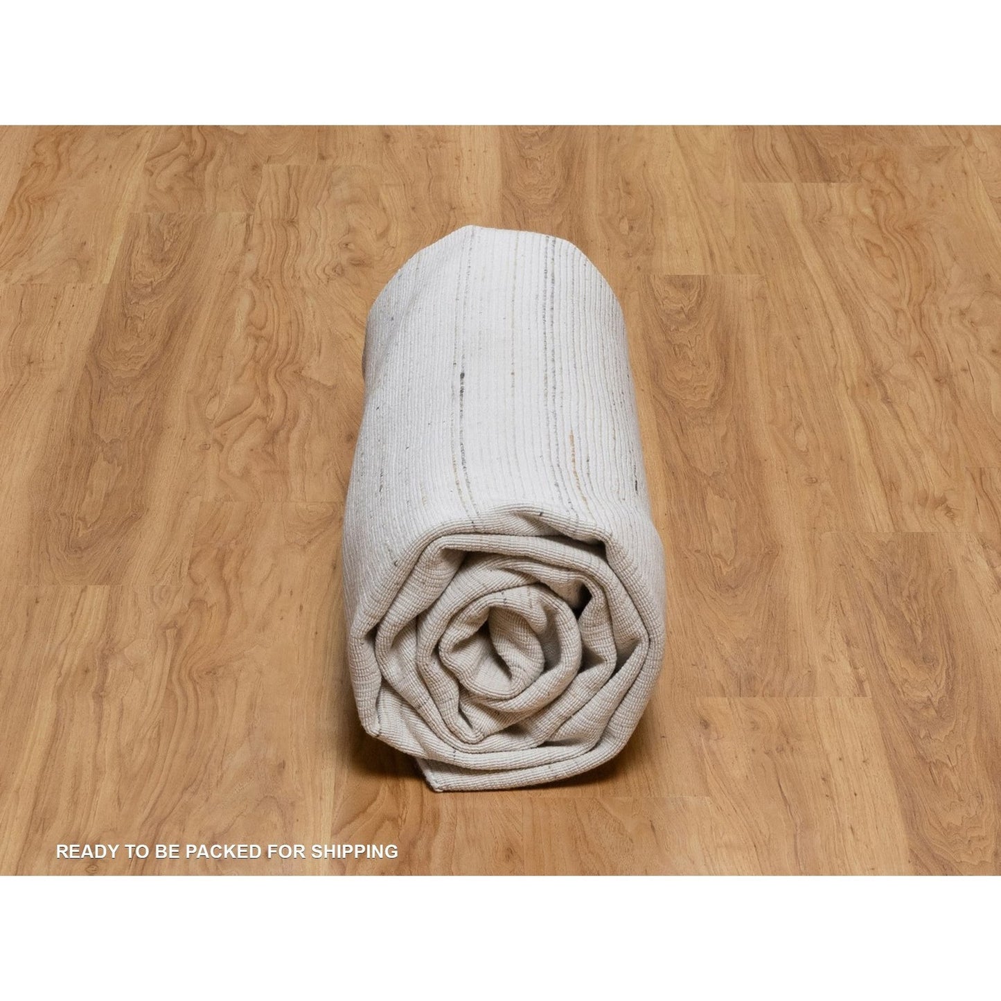 8'1"X10'1" Ivory Modern Design Indoor Outdoor Rug Hand Loomed Oriental