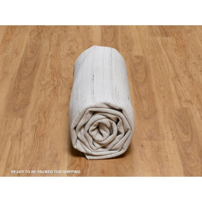 8'1"X10'1" Ivory Modern Design Indoor Outdoor Rug Hand Loomed Oriental