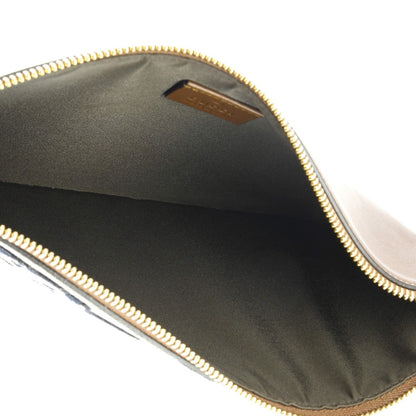 Gucci Zipped Pouch Leather With Applique Large