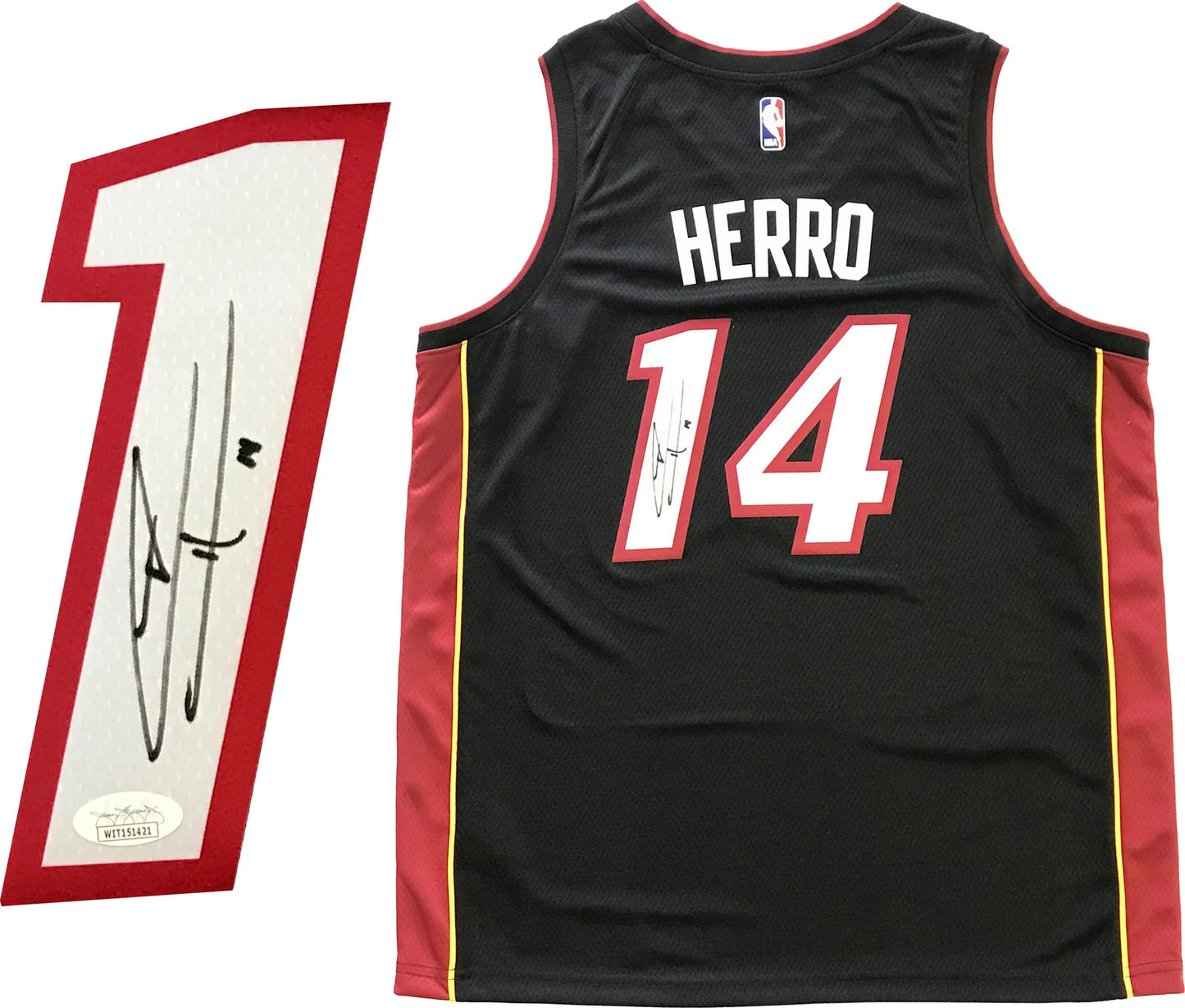Tyler Herro Autographed Miami Heat Swingman Black Jersey (Jsa)