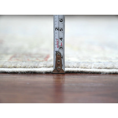 8'X9'7" Jet Gray Bijar Garus Design High Mountain Wool Hand Knotted Rug