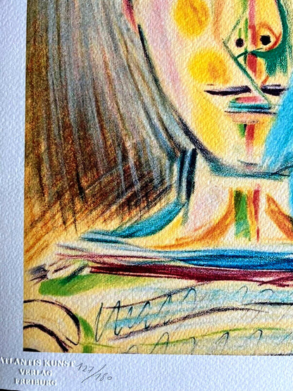Pablo Picasso Lithograph 'Boy' Coa Signed Pen Numbered A Hand