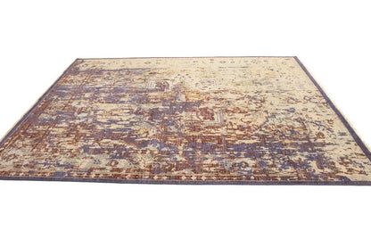 Distressed Floral Heriz Serapi Oriental Rug