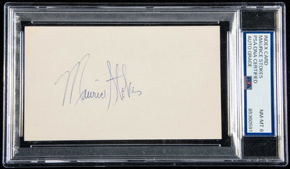 Maurice Stokes Hof Signed/Auto On 3X5 Index Card