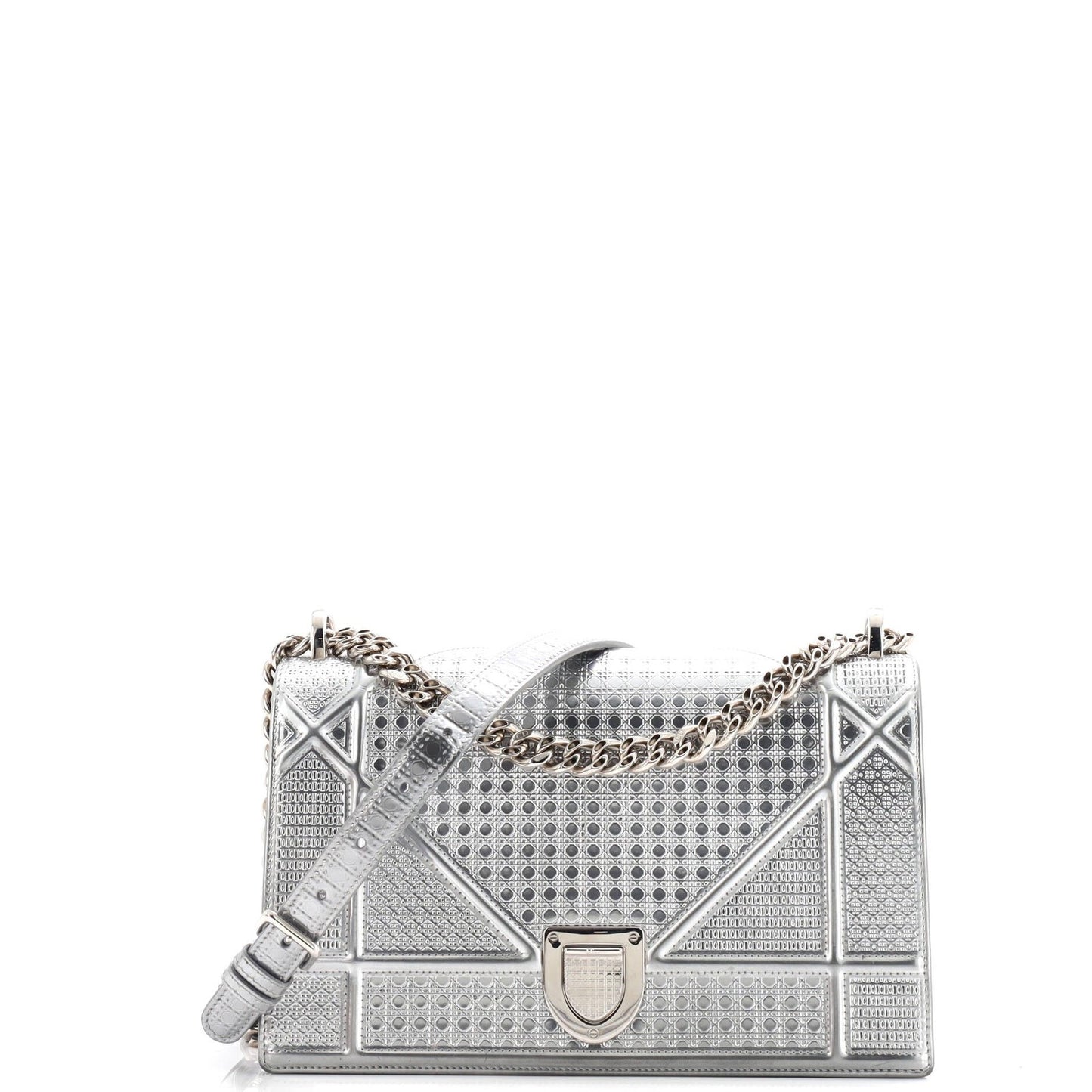 Christian Dior Diorama Flap Bag Cannage Embossed Calfskin Medium