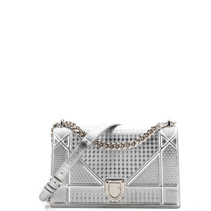 Christian Dior Diorama Flap Bag Cannage Embossed Calfskin Medium