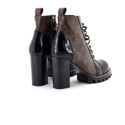 Louis Vuitton Women'S Star Trail Ankle Boots Monogram Canvas With Patent