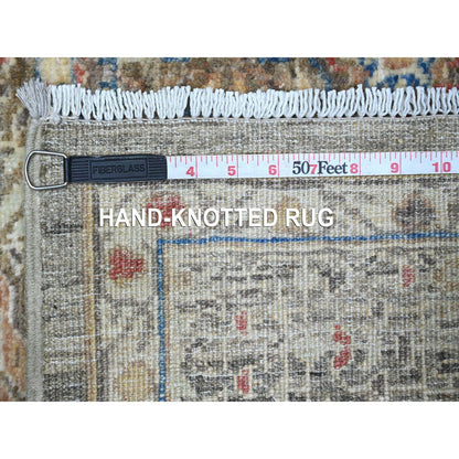 6'1"X8'10" Nickel Gray Pre Historic Mamluk Hand Knotted Wool Oriental Rug
