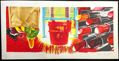 James Rosenquist Lithograph ( Coa Signed In Pen) Numbered In Pencil