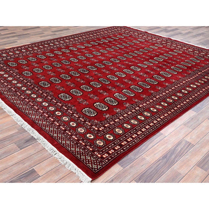 8'4"X10' Red Princess Bokara 100% Wool Hand Knotted Oriental Rug