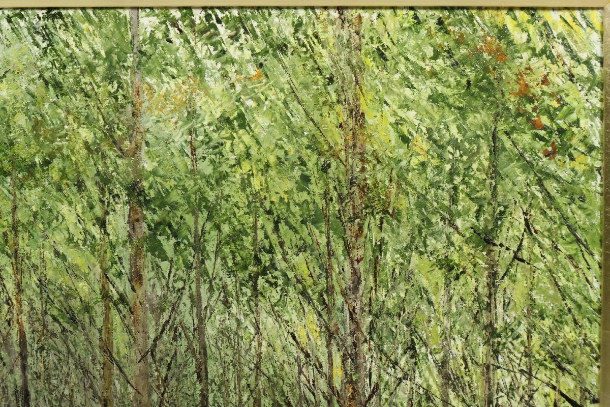 Henri Jacques Masson Signed Oil Painting Forest Landscape Grove September