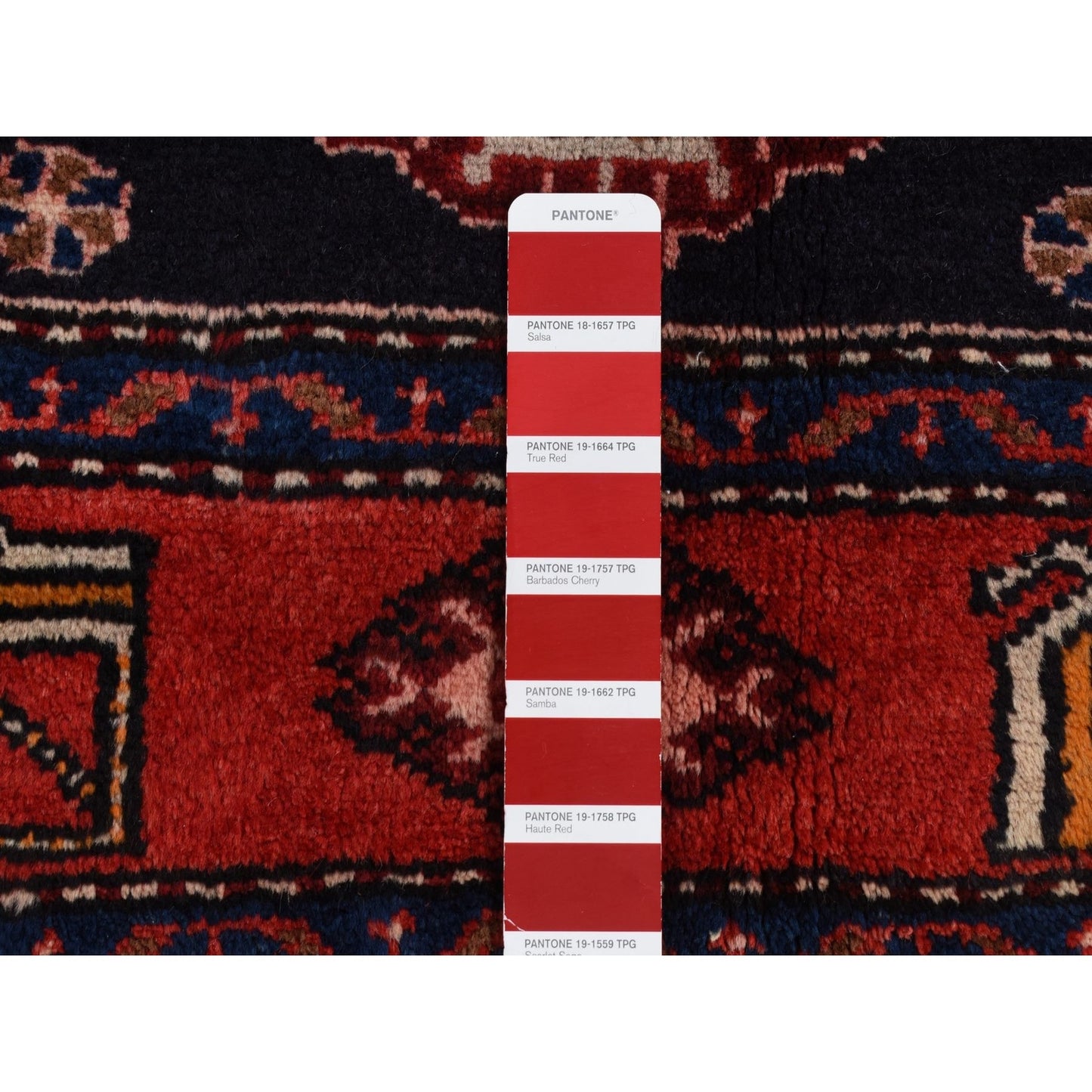 4'8"X7' Barn Red Zoroastrian Meleyir Hand Knotted Pure Wool Rug