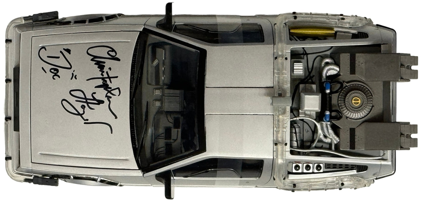Christopher Lloyd Signed Back To The Future Delorean Time Machine 1:15 Scale Die