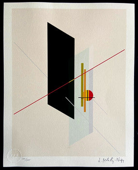 Laszlo Moholy-Nagy Lithograph Coa Signed Op Limited Rare