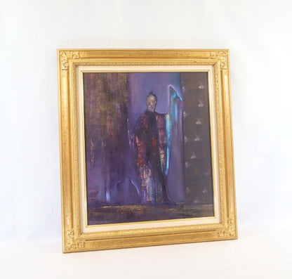 Lucila Viso Original Oil Painting Le Prefere Signed 1998 F10 Argentina France