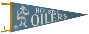 Vintage 1960'S Houston Oilers 30X12 Light Blue