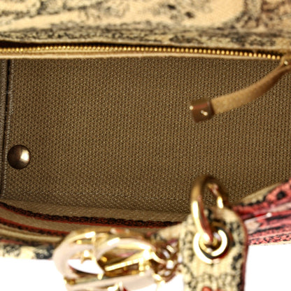 Christian Dior Lady D-Lite Bag Embroidered Raffia Medium