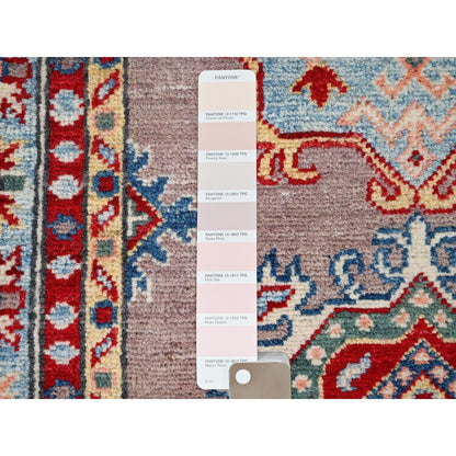 2'7"X9'3" Gray Hand Knotted Densely Woven Kazak Wool Runner Oriental Rug