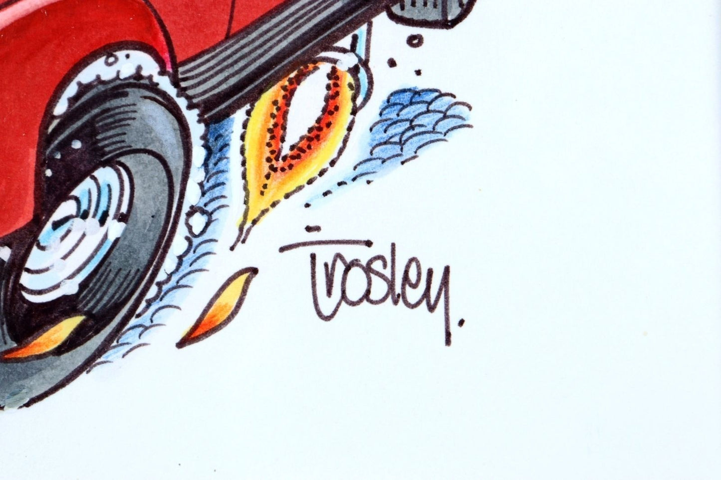 George Trosley Original Pen Drawing Pepperboys Signed Usa Framed Artwork