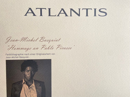 Jean-Michel Basquiat Lithograph "Homage To Picasso" Coa Signature Stamp