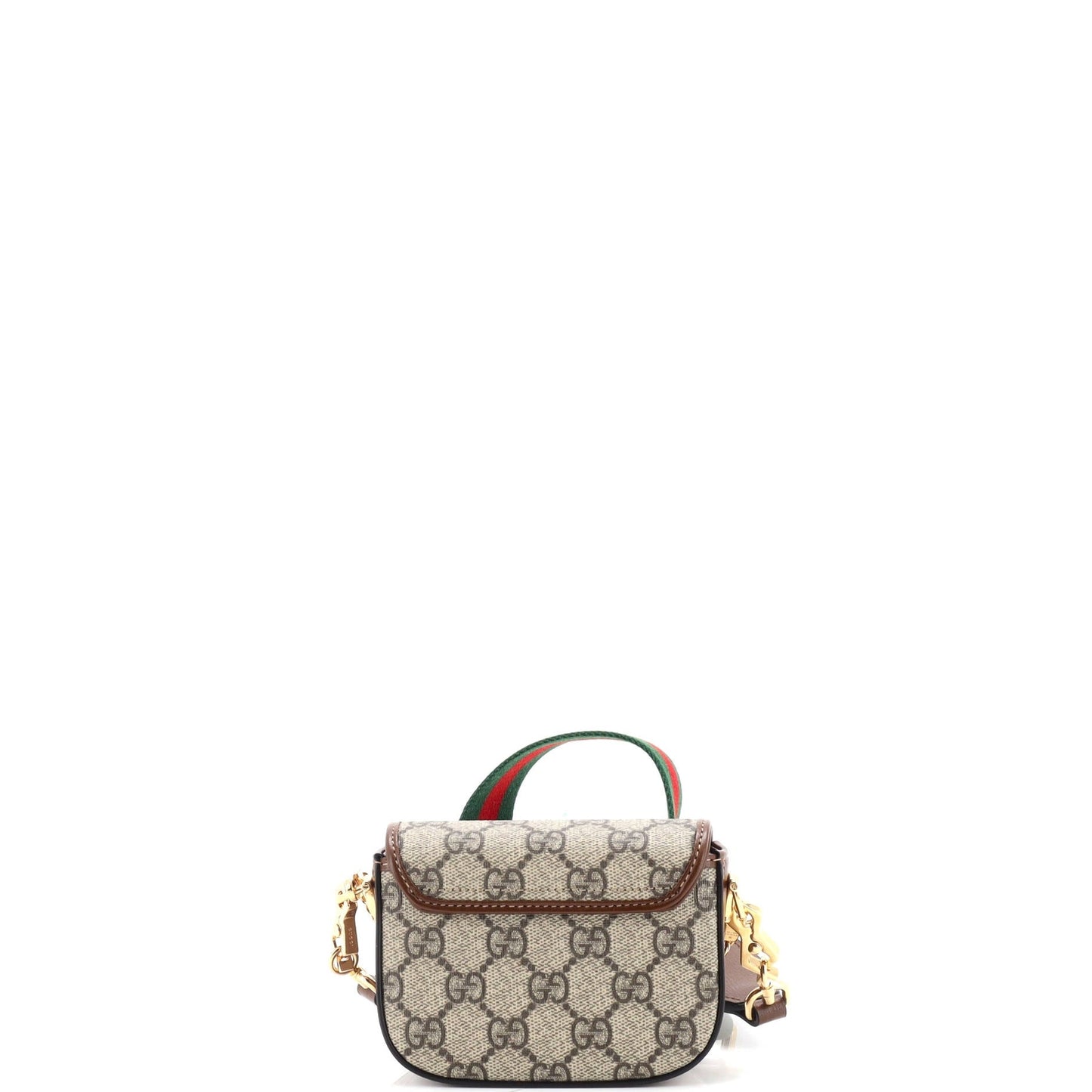 Gucci Horsebit 1955 Flap Wallet With Strap Gg Coated Canvas