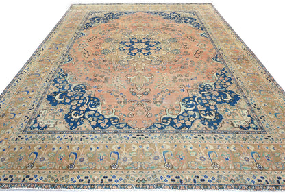 9X12 Ft Vintage Stone-Washed Handmade Wool