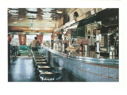 Ralph Goings Ralph'S Diner (No Text) " Poster Realism Blue, Mu