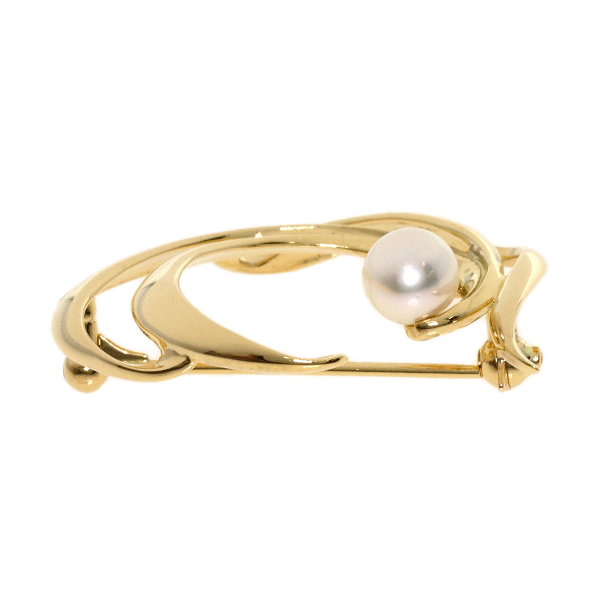 MIKIMOTO   Brooch Pearl Pearl K18 Yellow Gold