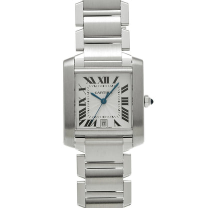 Cartier Tank Francaise Lm W51002Q3 Silver Men'S Used Watch #7117