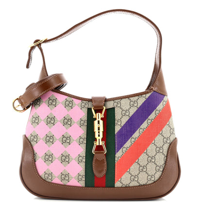 Gucci Jackie 1961 Hobo Printed Gg Coated Canvas Small