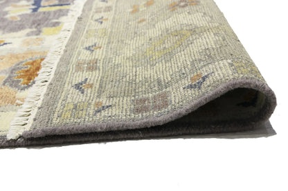 Handmade Oushak Floral Rug Colorfast Oriental